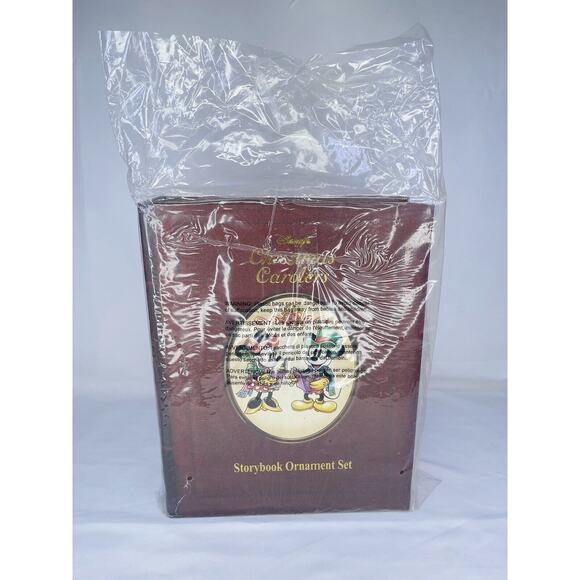 Disney Christmas Carolers Storybook Ornament Set Mickey Minnie Mouse Pluto - Picture 4 of 10